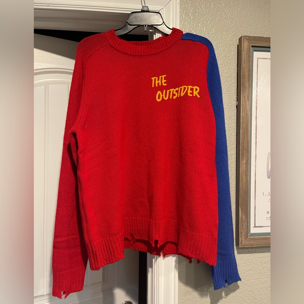 Free People x Sandrine Rose knit sweater in primary colors NWT